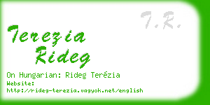terezia rideg business card
